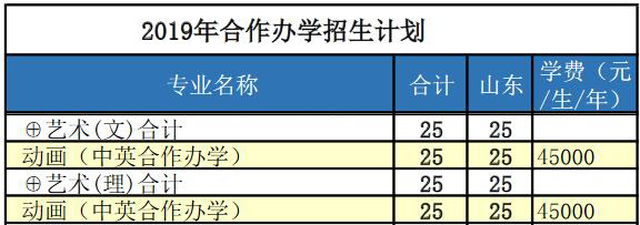 青島科技大學2019年藝術(shù)類分省招生計劃