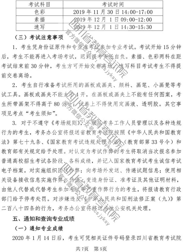 2020年四川省美術與設計學類專業招生簡介