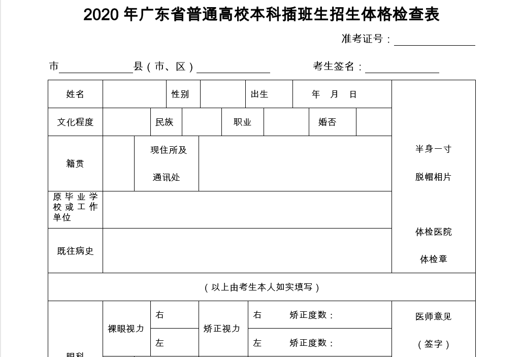 廣州美術學院2020年本科插班生招生計劃調整及補報名工作的通知