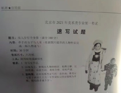 2021年北京美術(shù)聯(lián)考速寫考題